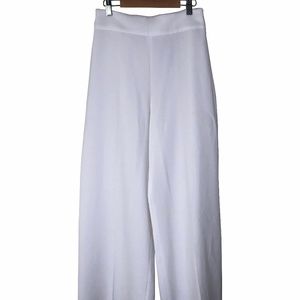 ZARA High Waisted White Trousers